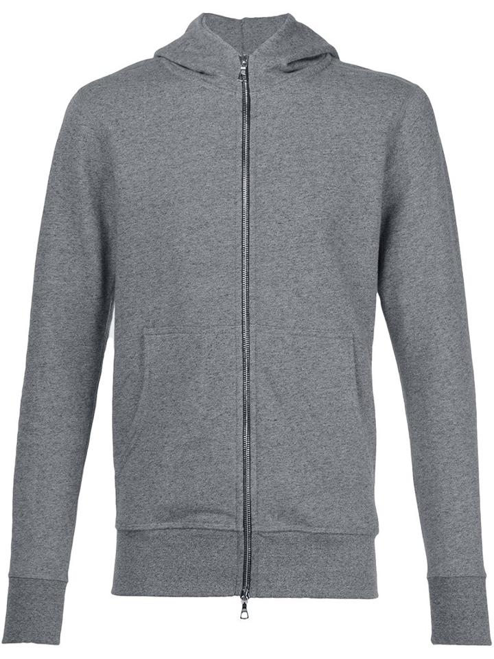John Elliott Zip-up Hoodie, Men's, Size: Large, Grey, Cotton/polyester