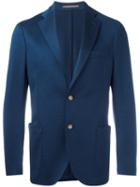 Eleventy Two Button Blazer, Men's, Size: 56, Blue, Cotton/acetate/polybutylene Terephthalate (pbt)