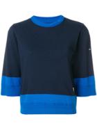 Cabane De Zucca Colour Block Knitted Top - Blue
