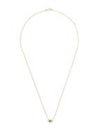Sauer Colar Dots Em Ouro Amarelo, Esmeralda E Diamante - Gold