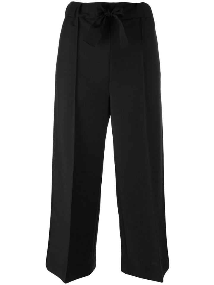 Fendi - Cropped Tailored Trousers - Women - Polyamide/viscose/mohair/wool - 42, Black, Polyamide/viscose/mohair/wool