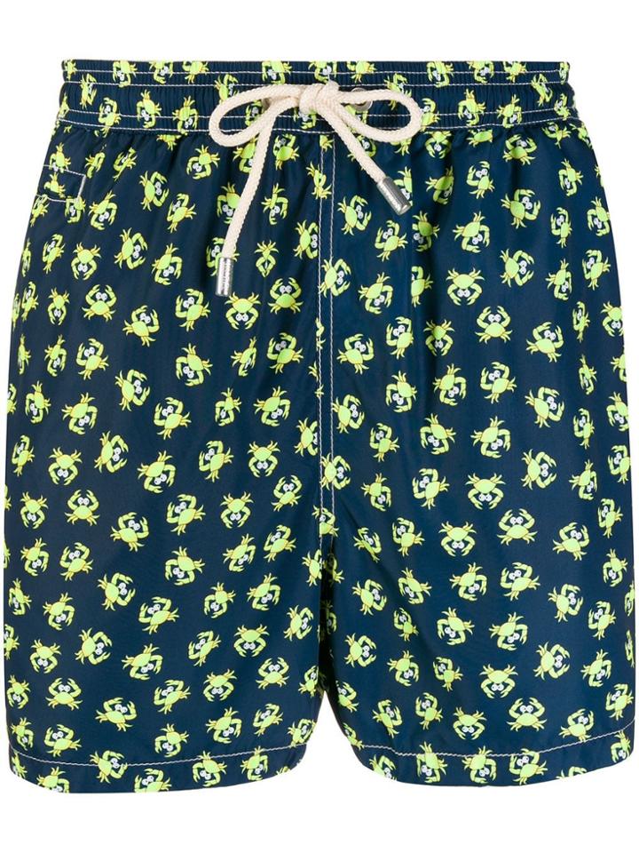 Mc2 Saint Barth Crab Printed Swim Shorts - Blue