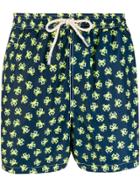 Mc2 Saint Barth Crab Printed Swim Shorts - Blue