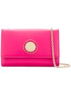 Salvatore Ferragamo Enamelled Flower Shoulder Bag - Pink & Purple