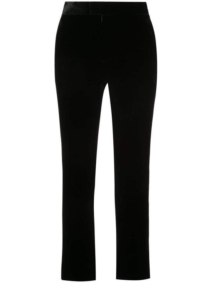 Marchesa Cropped Flared Trousers - Black