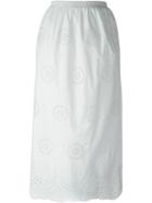 Red Valentino Broderie Anglaise Skirt, Women's, Size: 42, White, Cotton/polyester