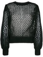 Zimmermann Mesh Detail Sweater - Black