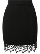 Fleur Du Mal - Galaxy Mini Skirt - Women - Silk/nylon - Xxs, Black, Silk/nylon