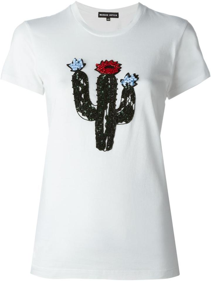 Markus Lupfer Embellished Cactus T-shirt