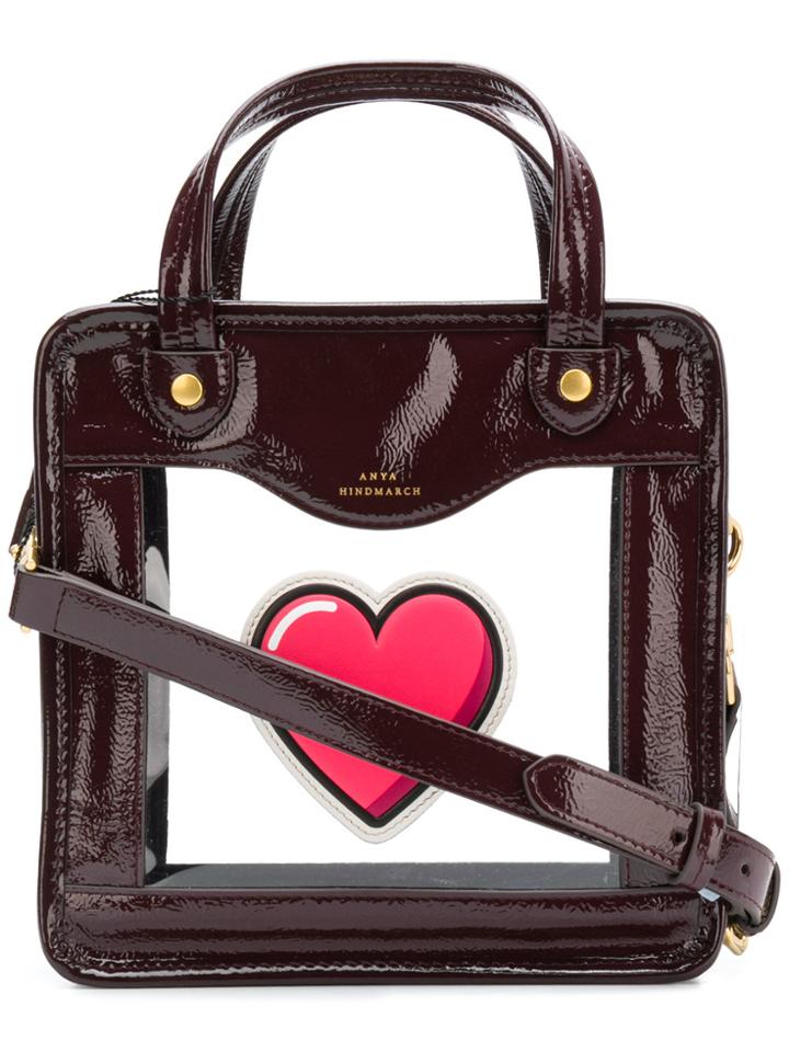 Anya Hindmarch Rainy Hay Heart Cross Body Bag - Red