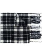 Ami Alexandre Mattiussi Black And White Squared Pattern Scarf