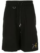 Roarguns Embellished Logo Cargo Shorts - Black