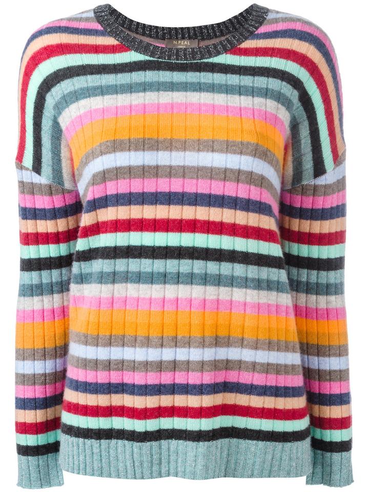 N.peal Striped Jumper, Women's, Size: Small, Cashmere