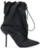 Unravel Project Drawstring Ankle Boots - Black