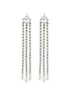 Miu Miu Dangling Crystal Earrings - Metallic