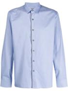 Lanvin Contrasting Placket Button-up Shirt - Blue