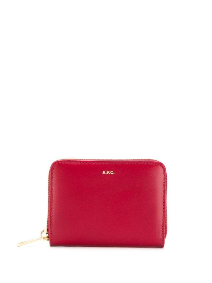 A.p.c. All Around Zip Wallet - Red