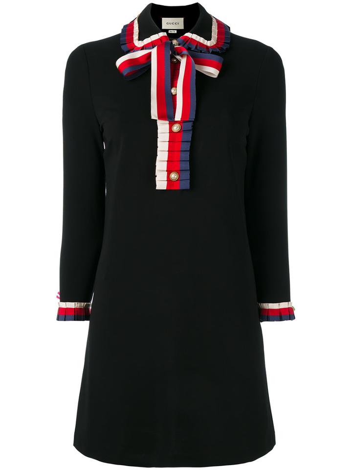 Gucci Tie Neck Dress, Women's, Size: Xs, Black, Spandex/elastane/viscose