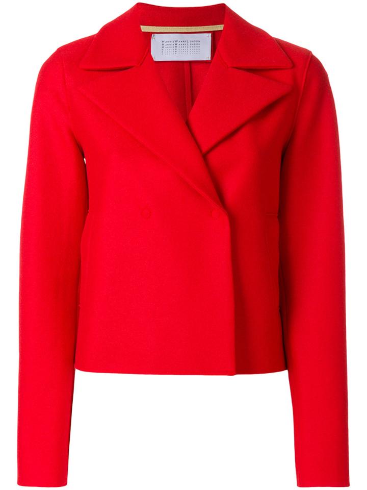 Harris Wharf London Wide Lapel Blazer - Red