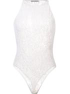 Faith Connexion Lace Bodysuit, Women's, Size: 2, White, Polyamide/spandex/elastane