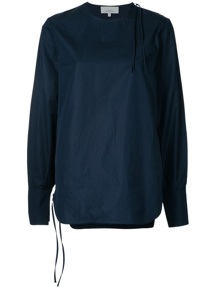 Studio Nicholson - Slouched Top - Women - Cotton - 1, Blue, Cotton