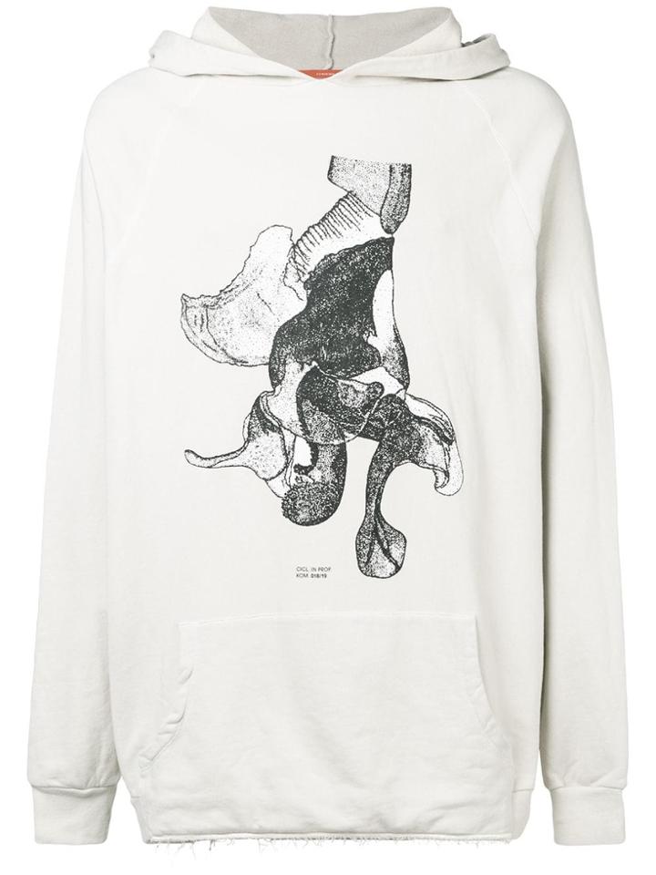 Komakino Distressed Detail Hoodie - Neutrals
