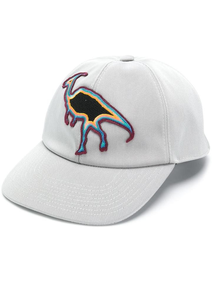 Lanvin Dino Patch Baseball Cap - Grey