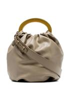 Gu De Beige Posy Drawstring Leather Bag - Neutrals