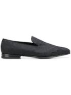 Salvatore Ferragamo Jacquard Pattern Loafers - Black