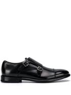 Henderson Baracco Double Buckle Monk Shoes - Black