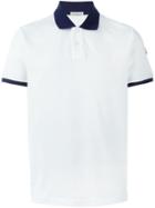 Moncler Contrast Collar Polo Shirt - White