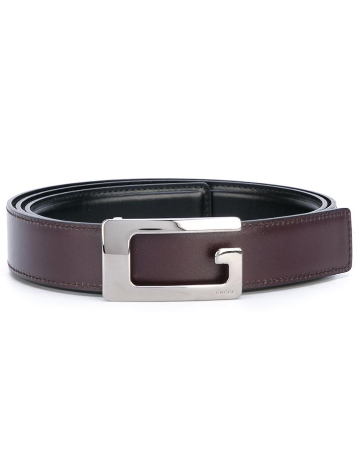 Gucci G-buckle Belt - Brown