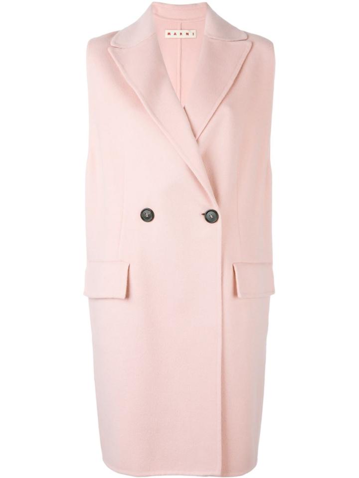 Marni Sleeveless Midi Coat - Pink & Purple