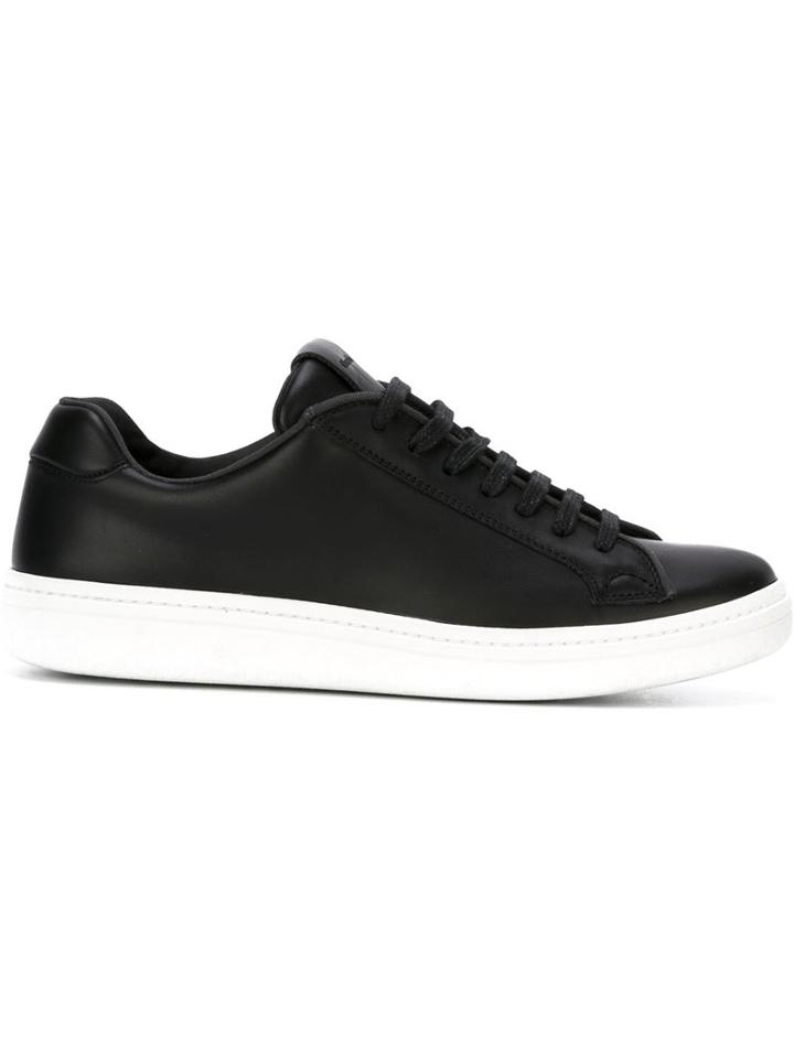 Church S Lace-up Sneakers, Women's, Size: 38.5, Black, Cotton/leather/rubber