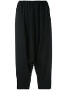 Comme Des Garçons Comme Des Garçons - Drop Crotch Trousers - Women - Wool - S, Black, Wool