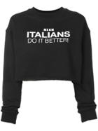 Msgm Italians Do It Better Sweatshirt - Black