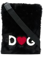 Dolce & Gabbana Faux Fur Crossbody Bag - Black