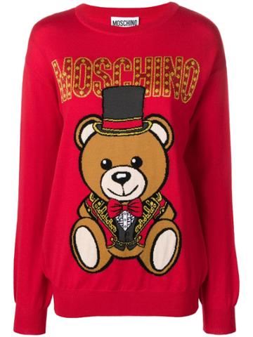 Moschino Circus Bear Jumper - Red
