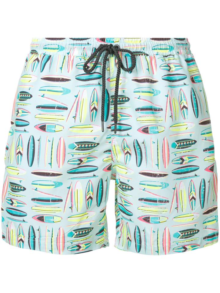 Sunuva Vintage Surf Swim Shorts - Green