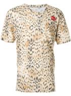 Dresscamp Leopard Print T-shirt, Adult Unisex, Size: Medium, Brown, Silk/cotton