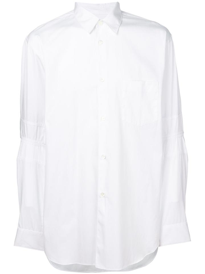 Comme Des Garçons Shirt Gathered Sleeve Shirt - White