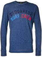 Dsquared2 Surf Crew Logo T-shirt - Blue