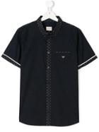Armani Junior Teen Contrast-trim Shirt - Blue