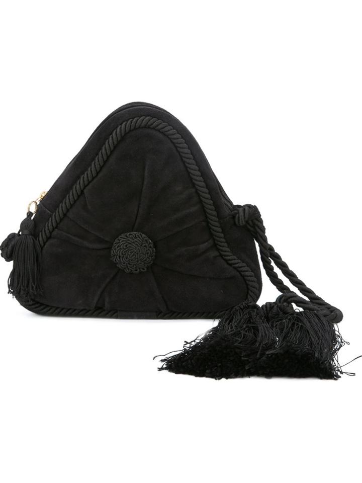 Moschino Vintage Triangle Shaped Clutch - Black