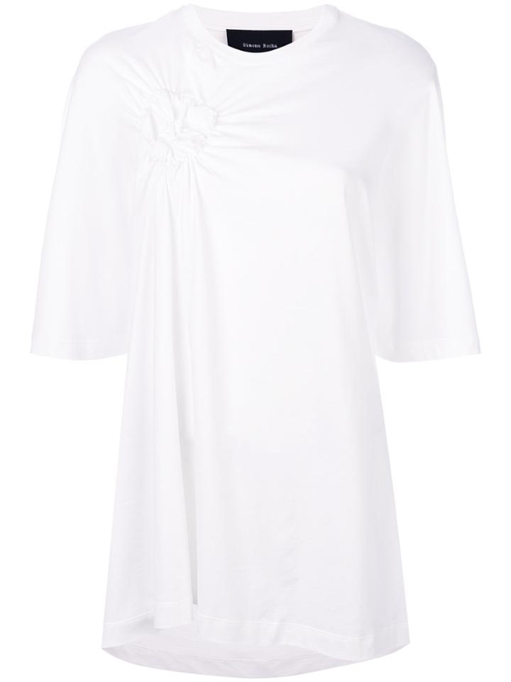 Simone Rocha Gathered Detail T-shirt - White