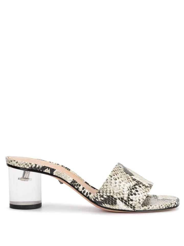 Schutz Snake Print Mule Sandals - Multicolour