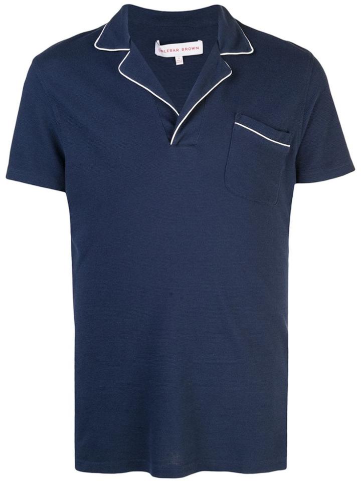 Orlebar Brown Donald Piped Polo Shirt - Blue