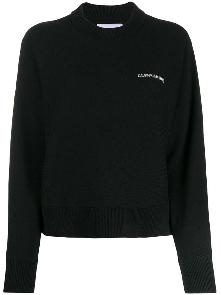 Calvin Klein Jeans Logo Print Sweater - Black