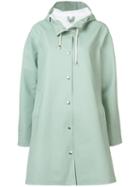 Flare Hooded Raincoat - Women - Cotton/polyester/pvc - S, Green, Cotton/polyester/pvc, Stutterheim
