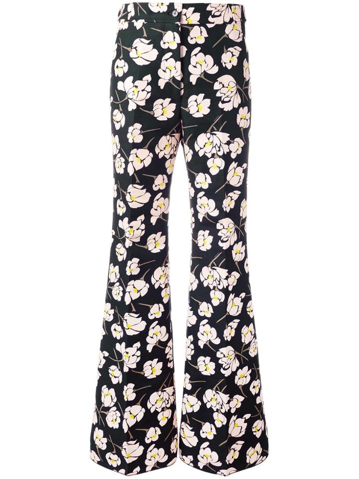 Rochas Floral Print Pants - Multicolour